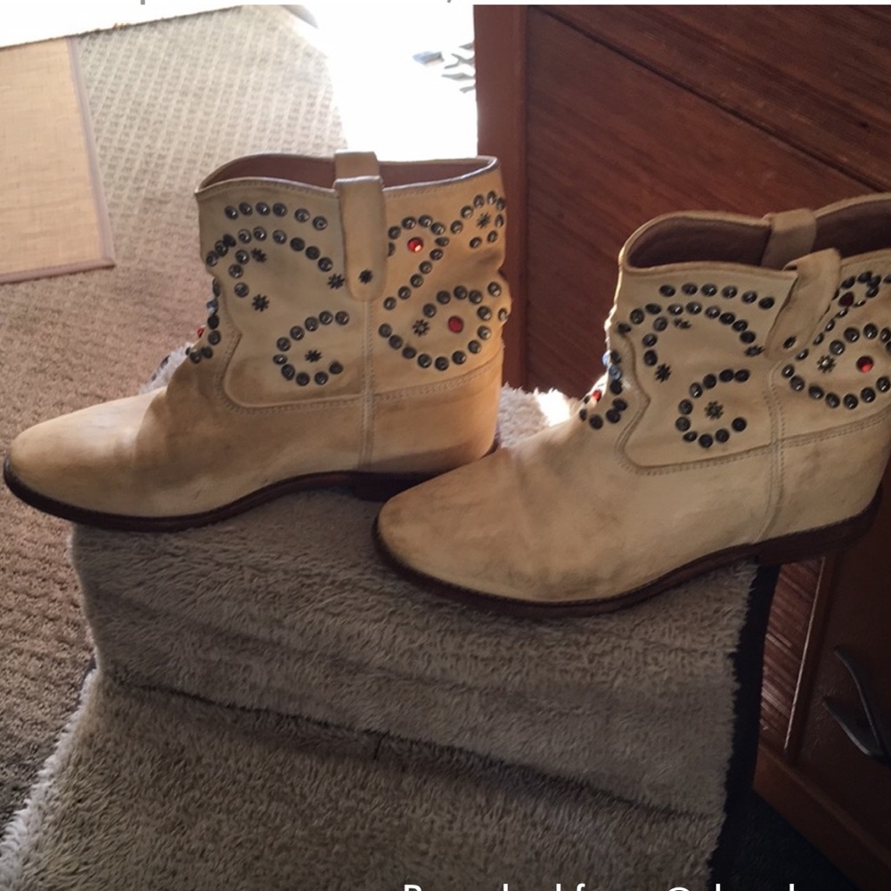 Isabel Marant distressed Caleen studded boot,39